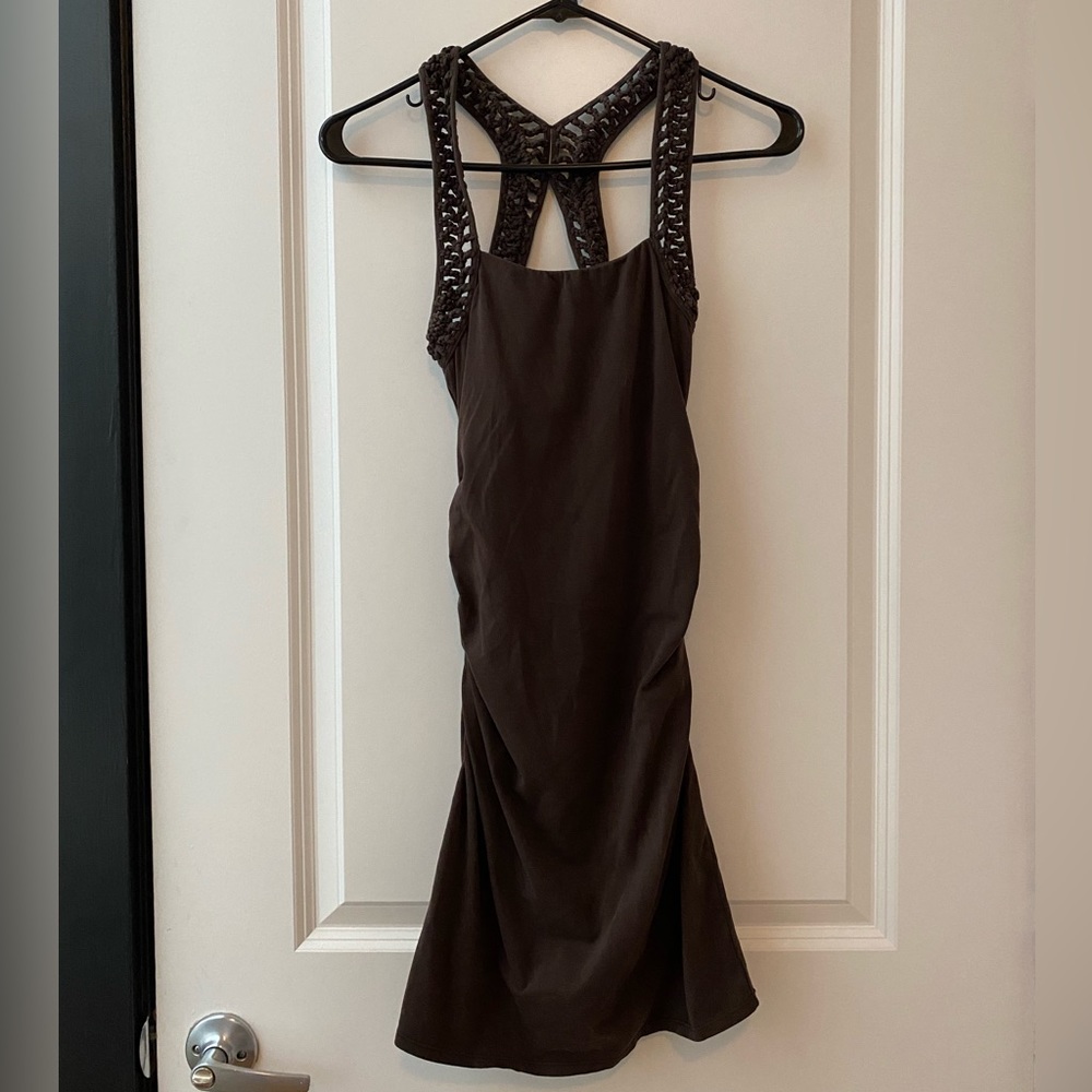 VS fitted brown bra top dress